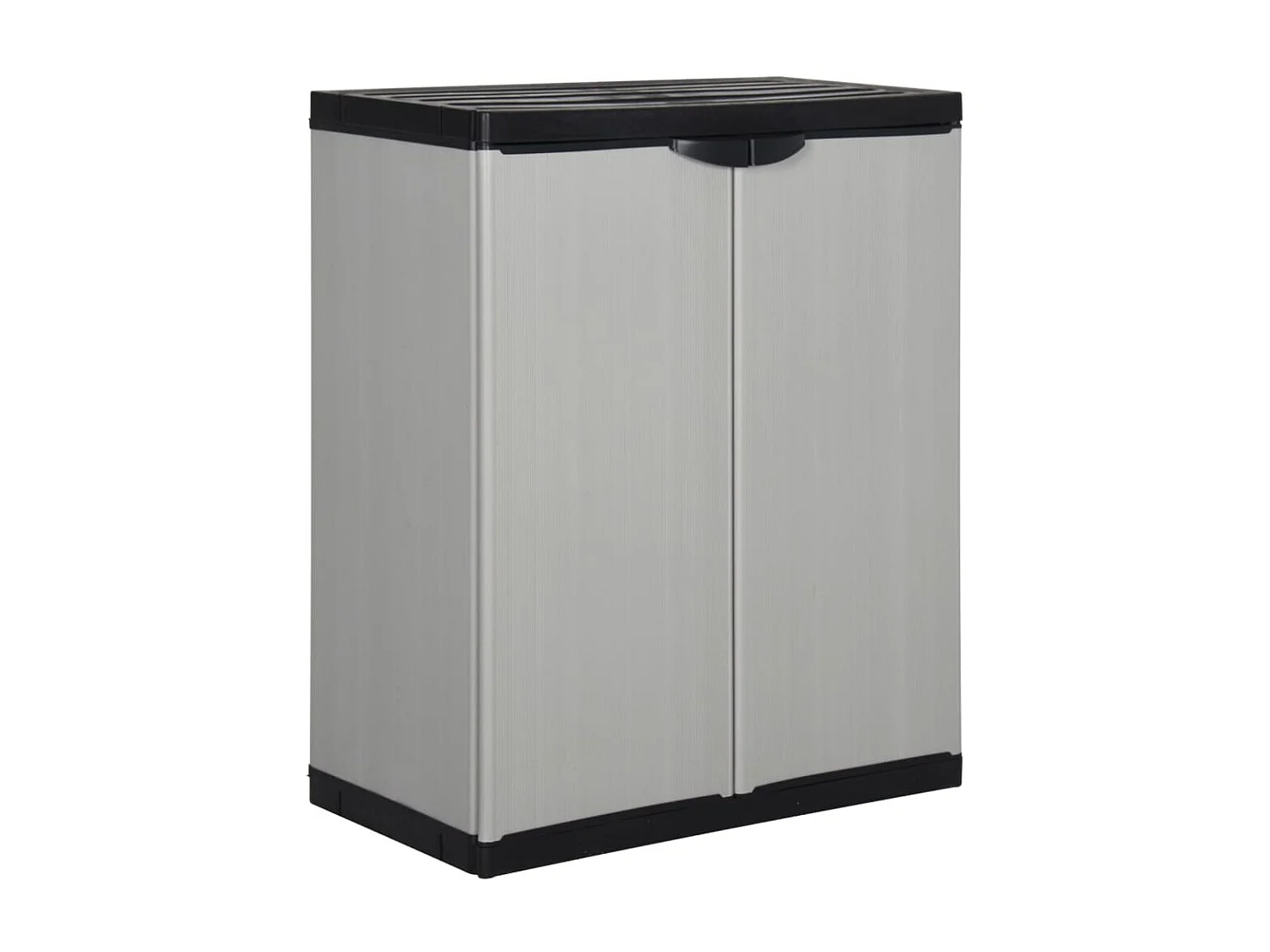 Armoire de rangement de jardin 1 étagère Gris-noir 68x40x85