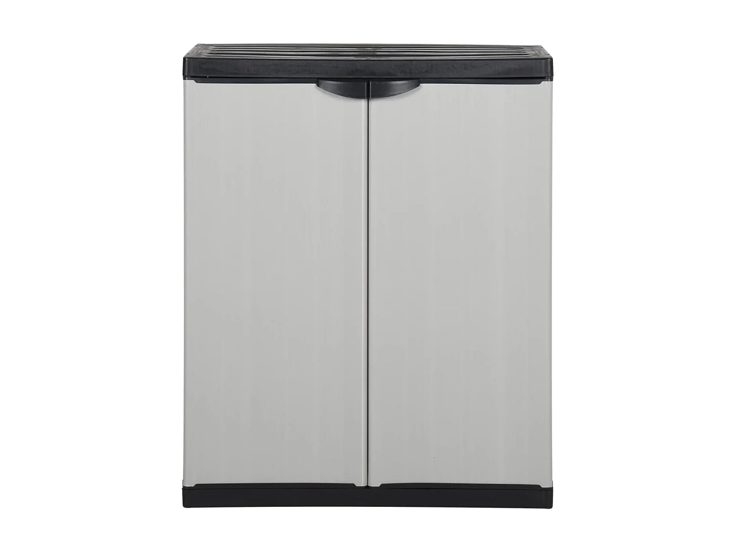 Armoire de rangement de jardin 1 étagère Gris-noir 68x40x85