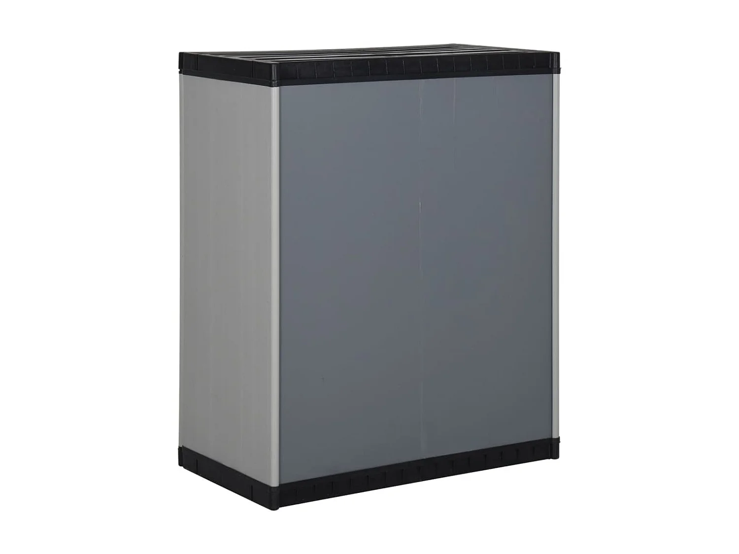 Armoire de rangement de jardin 1 étagère Gris-noir 68x40x85