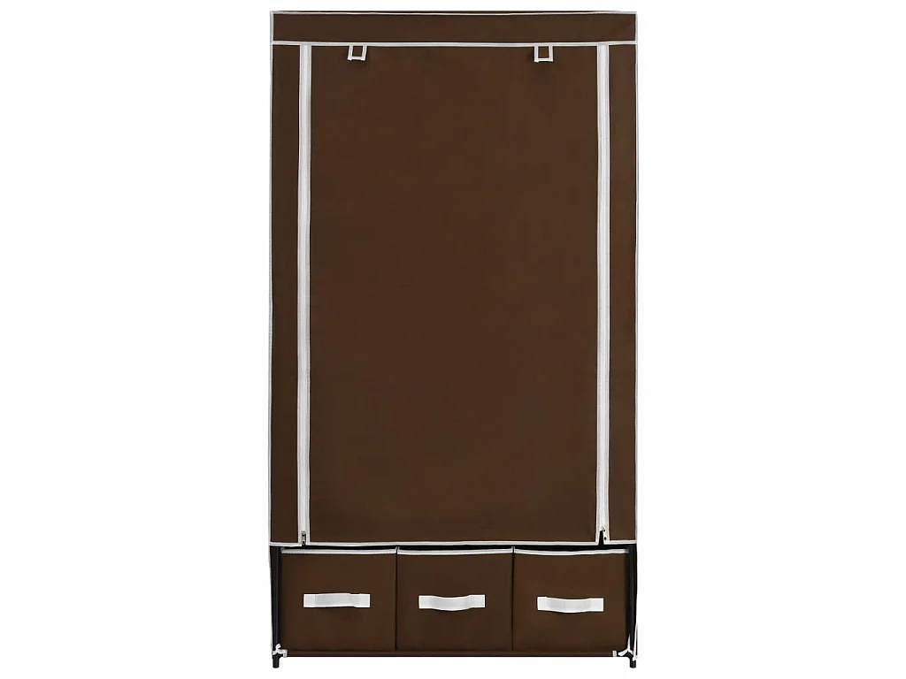 Garde-robe Marron 87x49x159 Tissu