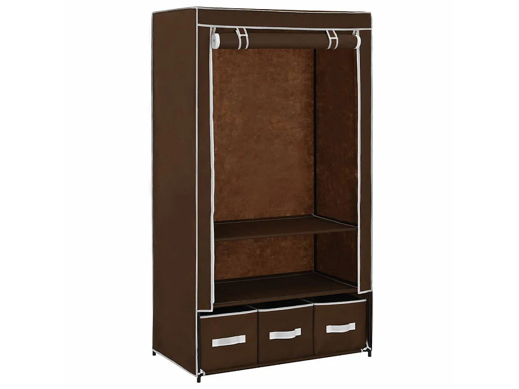 Garde-robe Marron 87x49x159 Tissu