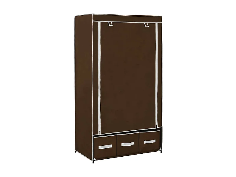 Garde-robe Marron 87x49x159 Tissu