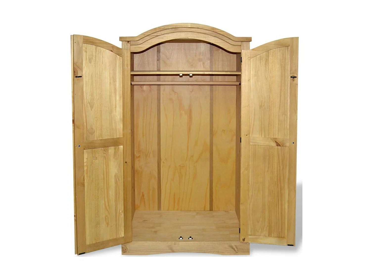 Armoire 2 portes pin massif naturel Mexica