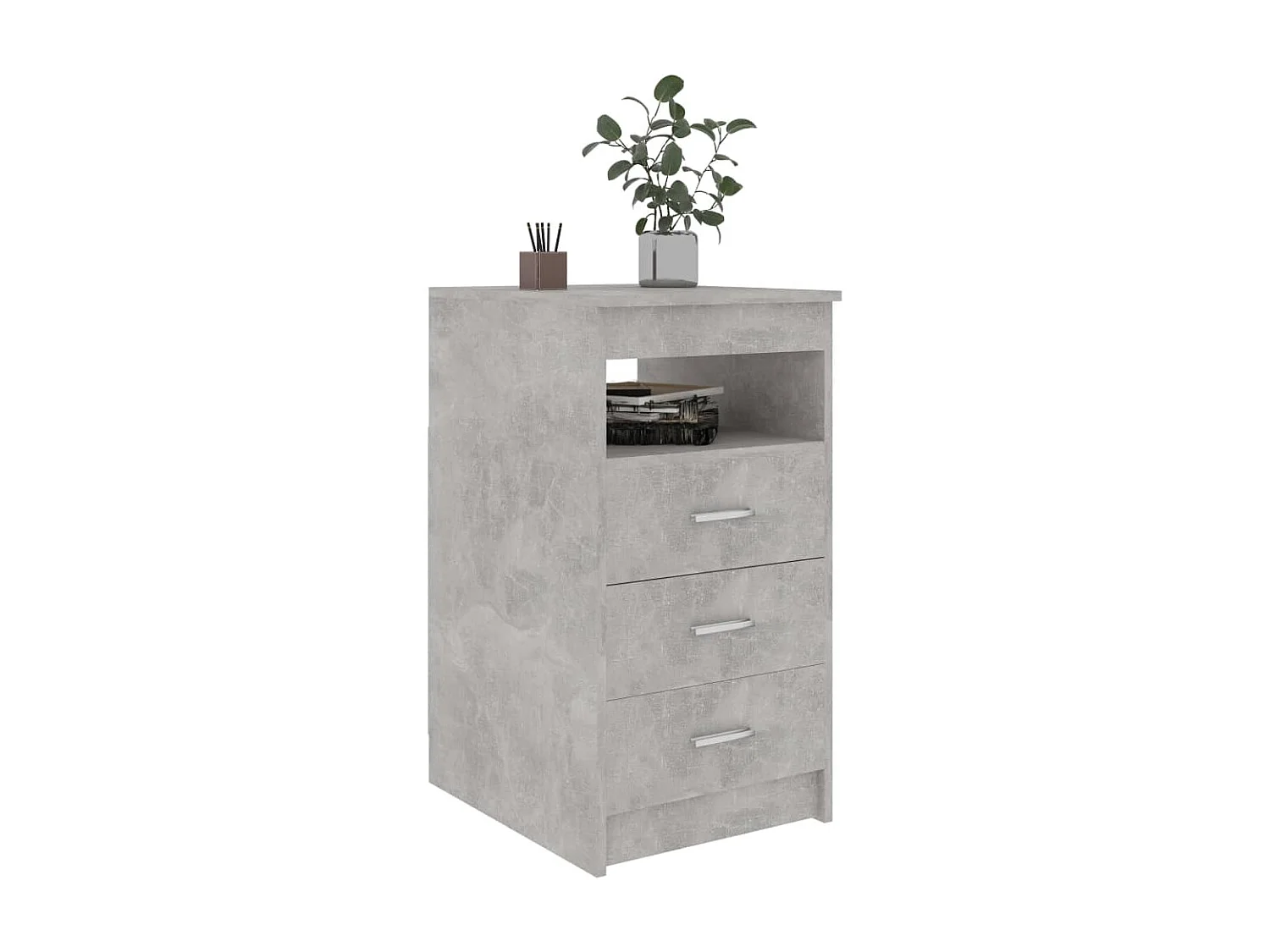Armoire à tiroirs Gris béton 40x50x76 Bois d'ingénierie