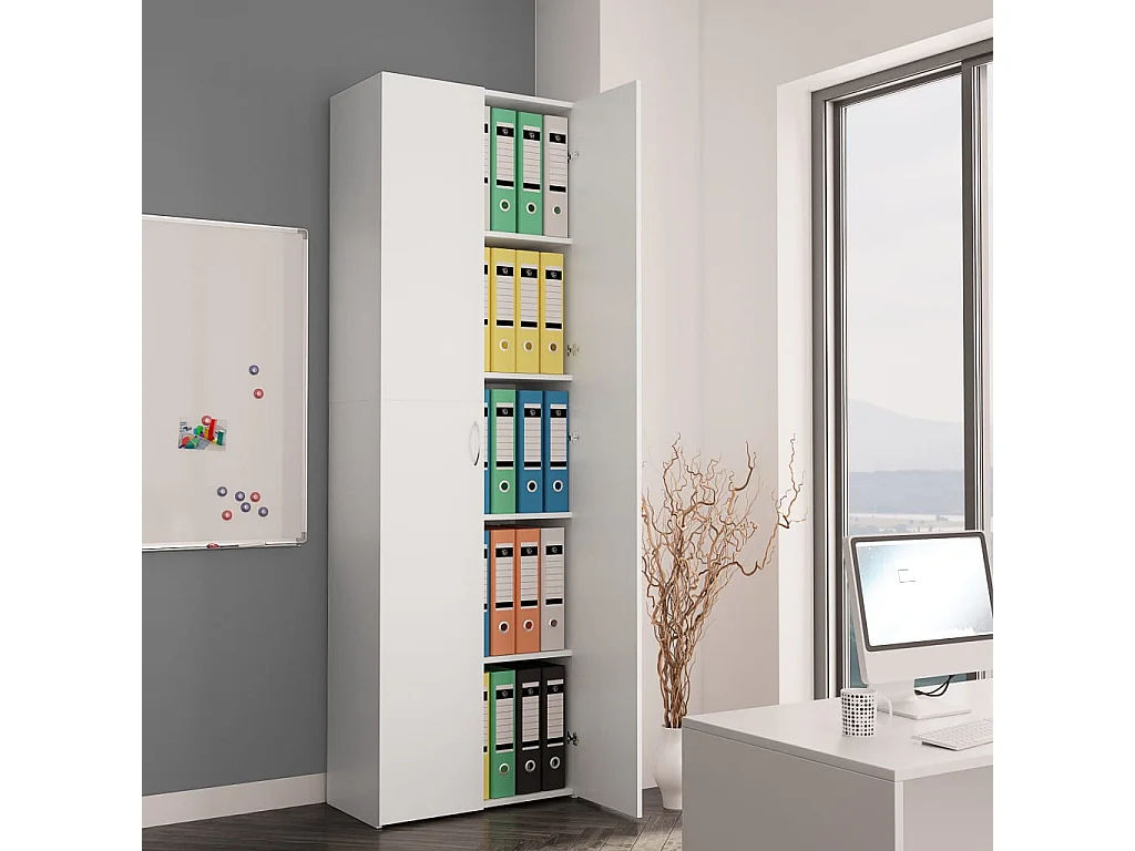 Armoire de bureau Blanc 60 x 32x190