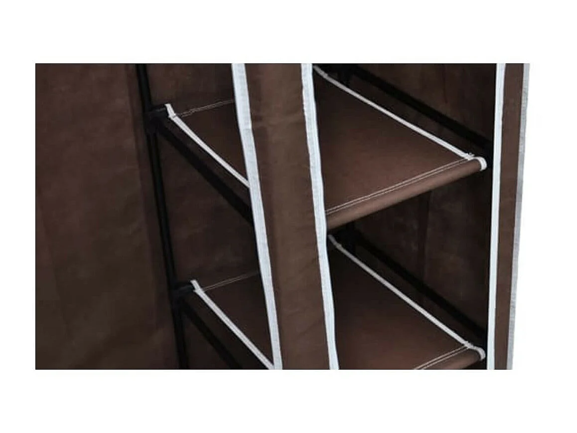 Garde-robe Tissu Marron