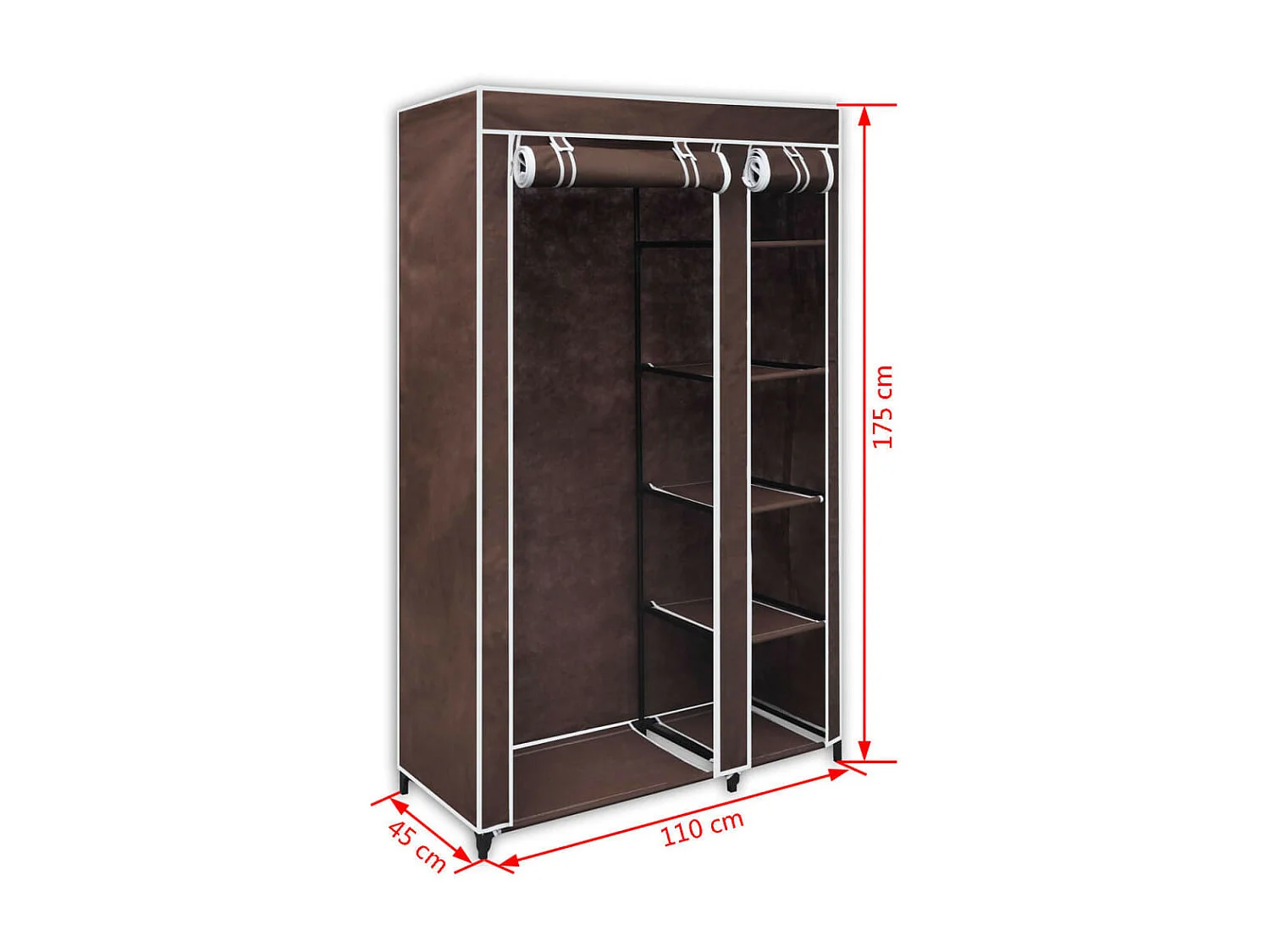 Garde-robe Tissu Marron