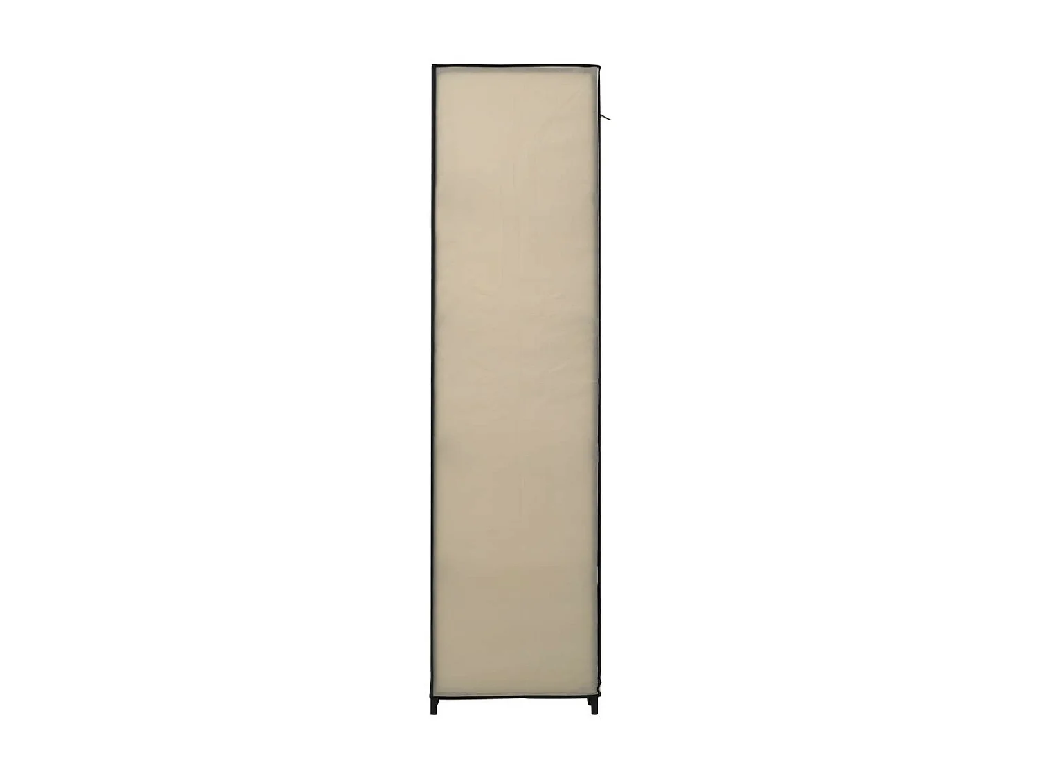 Armoire avec compartiments et tiges Crème 150x45x176 Tissu