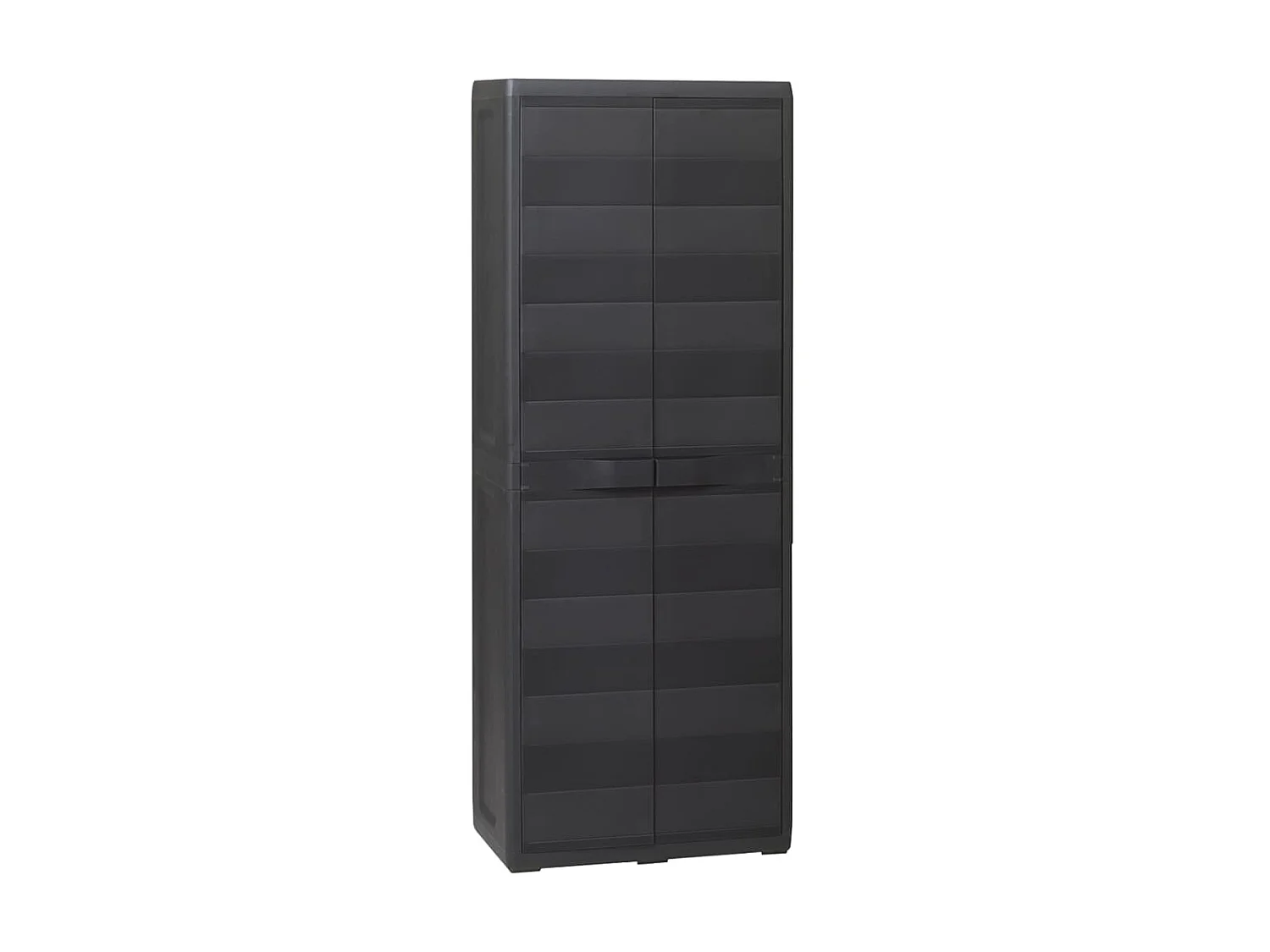 Armoire de rangement de jardin avec 3 étagères Noir