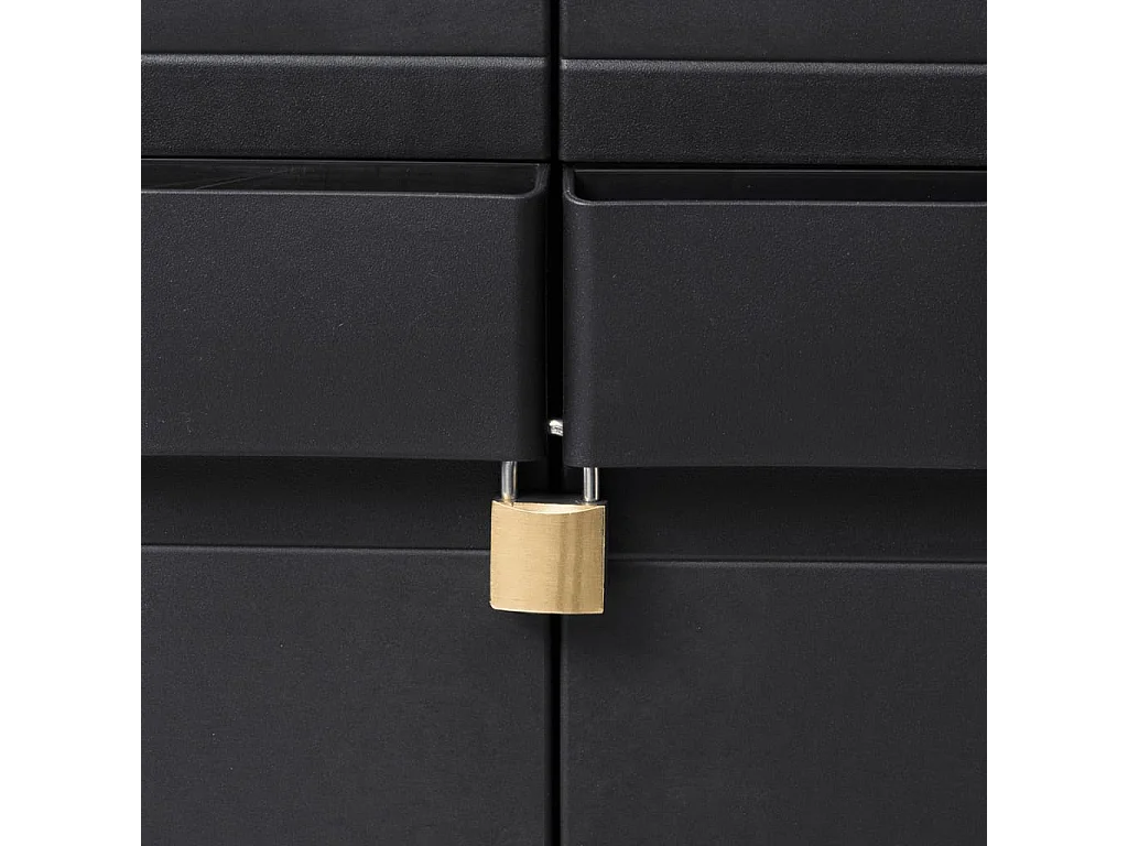 Armoire de rangement de jardin avec 3 étagères Noir