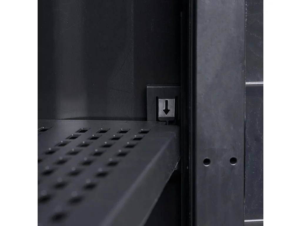 Armoire de rangement de jardin avec 3 étagères Noir