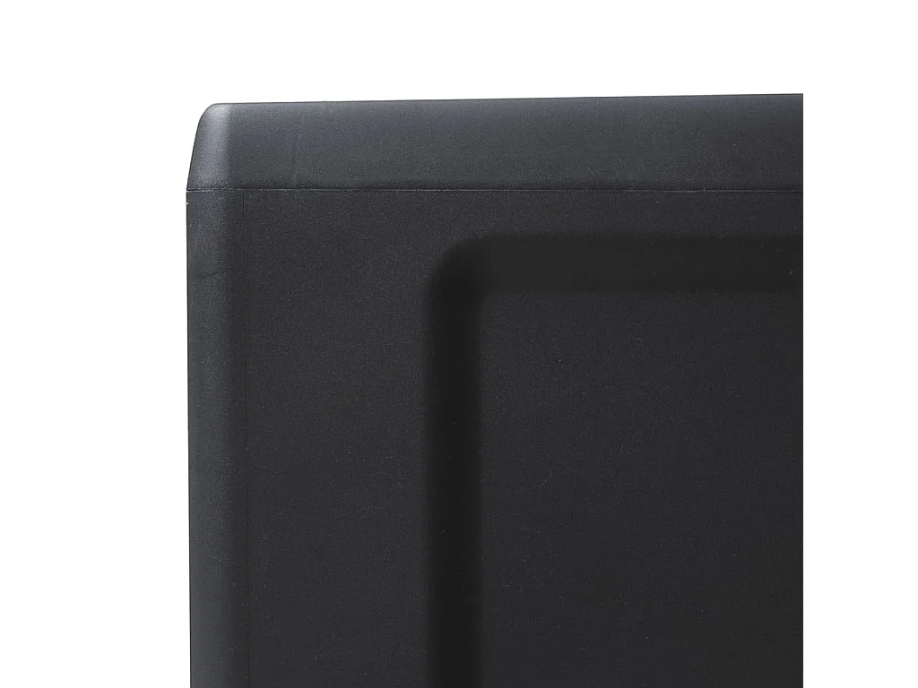 Armoire de rangement de jardin avec 3 étagères Noir