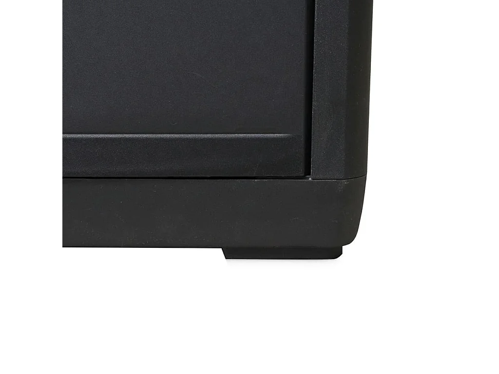 Armoire de rangement de jardin avec 3 étagères Noir