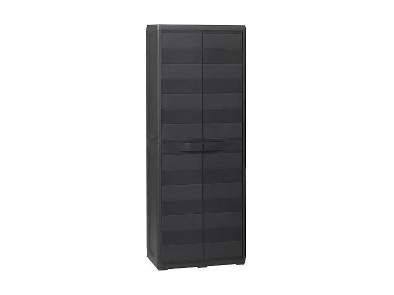 Armoire de rangement de jardin avec 3 étagères Noir