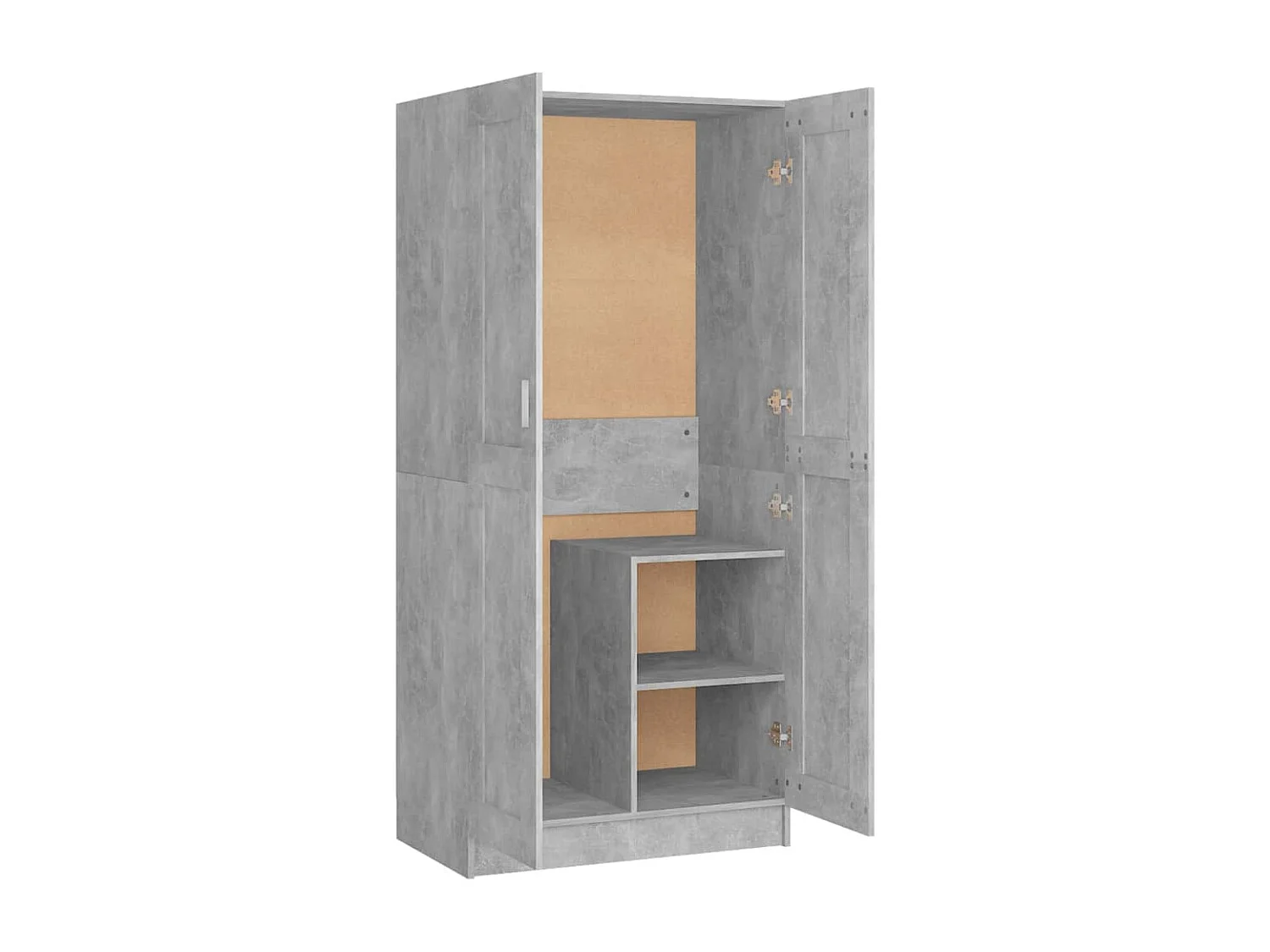 Armario de madera contrachapada gris hormigón 82,5x51,5x180 cm