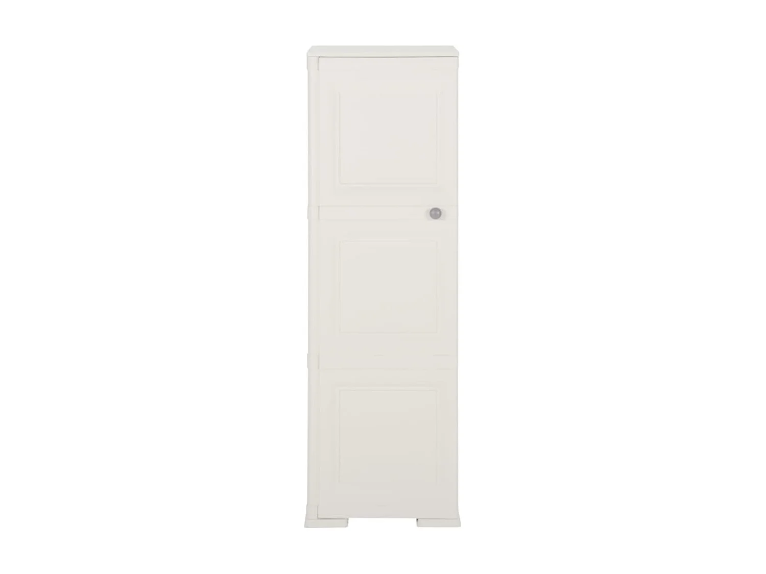 Armoire plastique 40x43x125 design de bois blanc angora