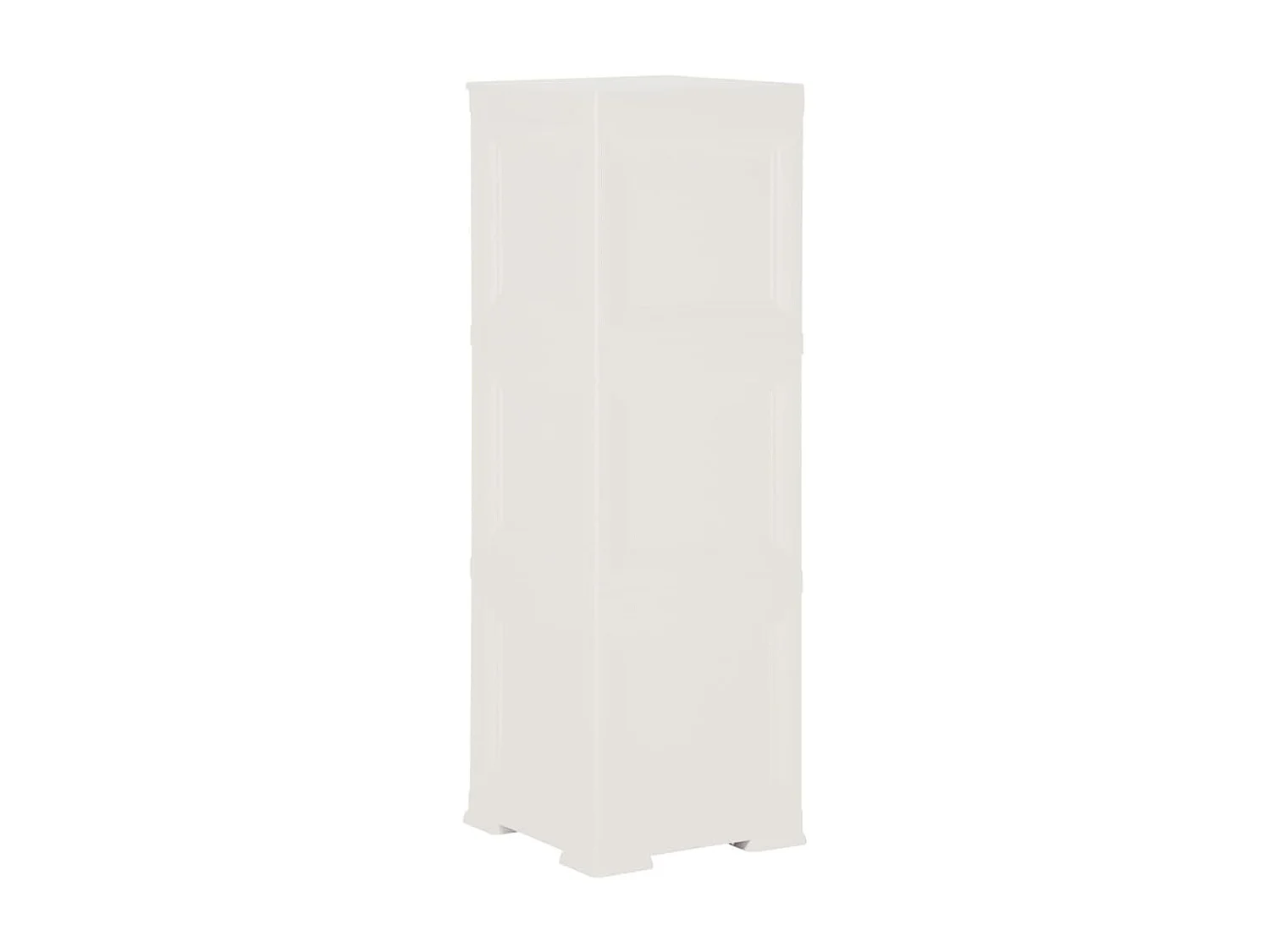Armoire plastique 40x43x125 design de bois blanc angora