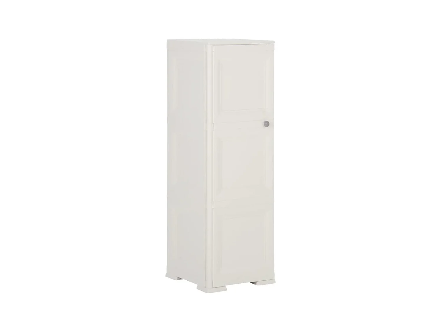 Armoire plastique 40x43x125 design de bois blanc angora