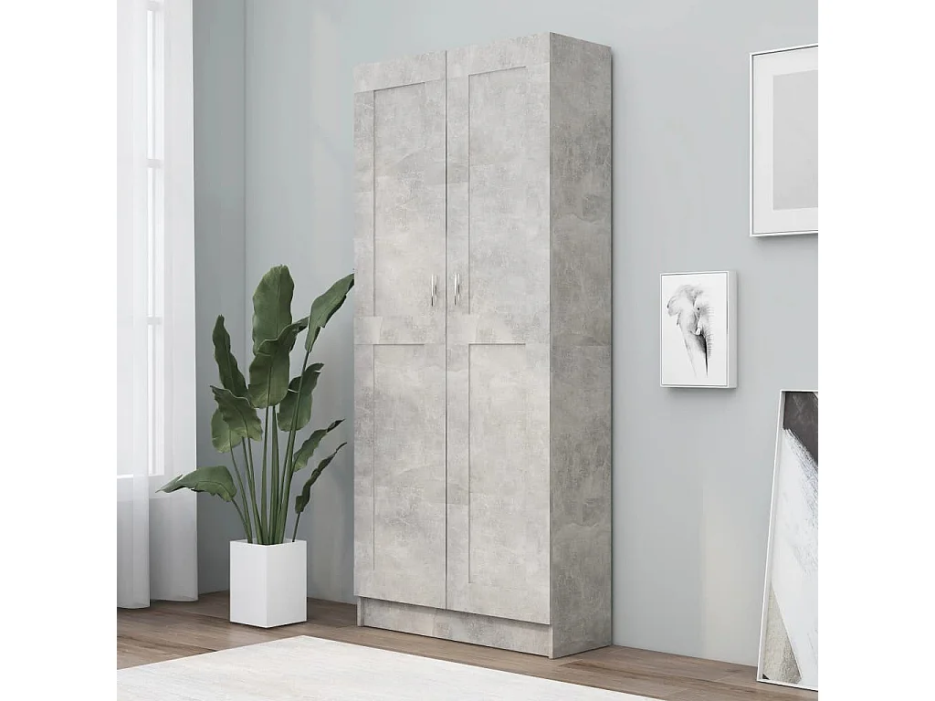 Armoire de rangement Gris béton 82,5x30,5x185,5