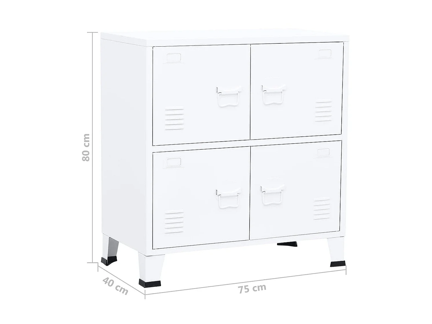Classeur Blanc 75x40x80 Acier