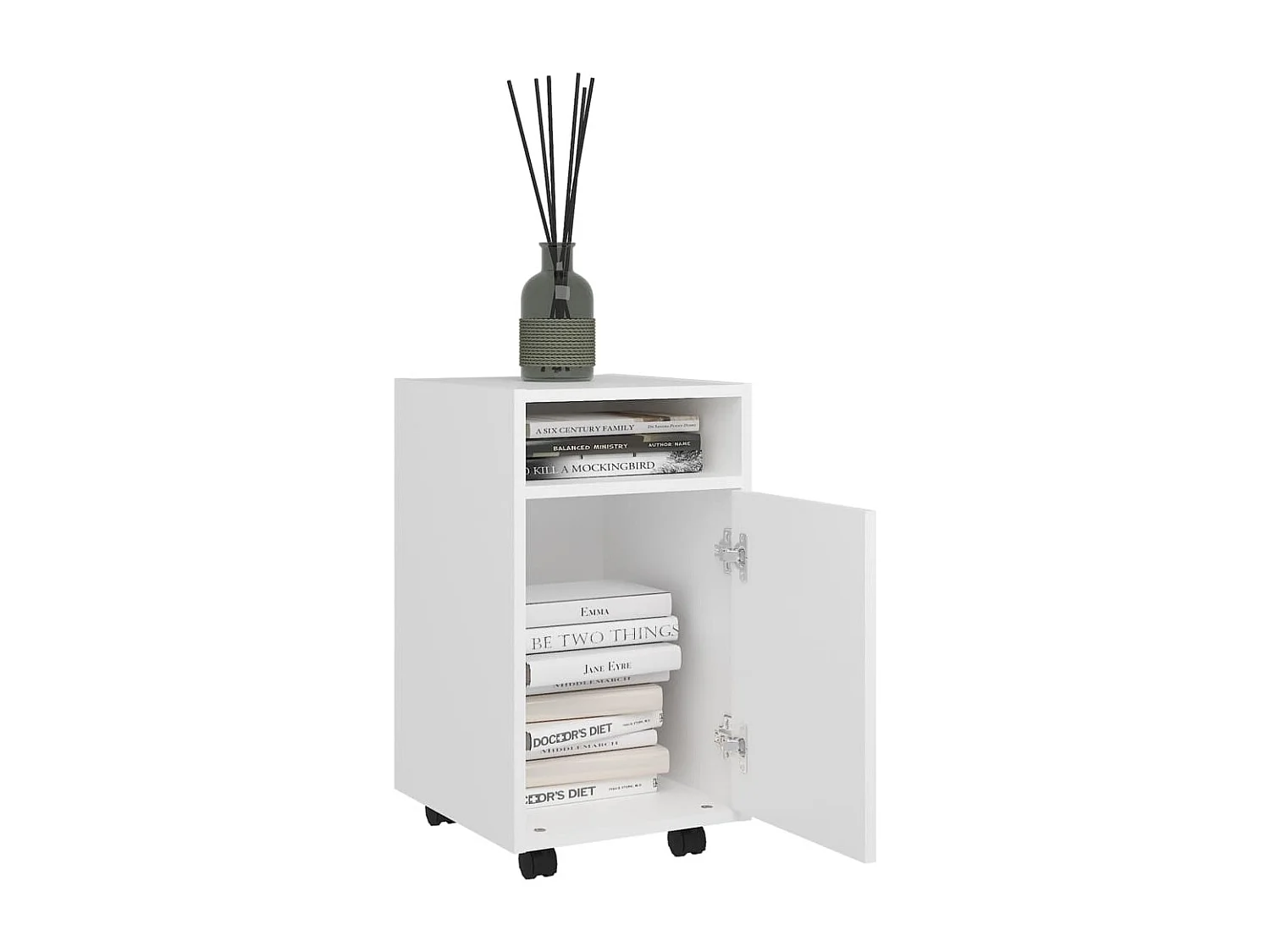 Armoire latérale avec roues Blanc 33x38x60