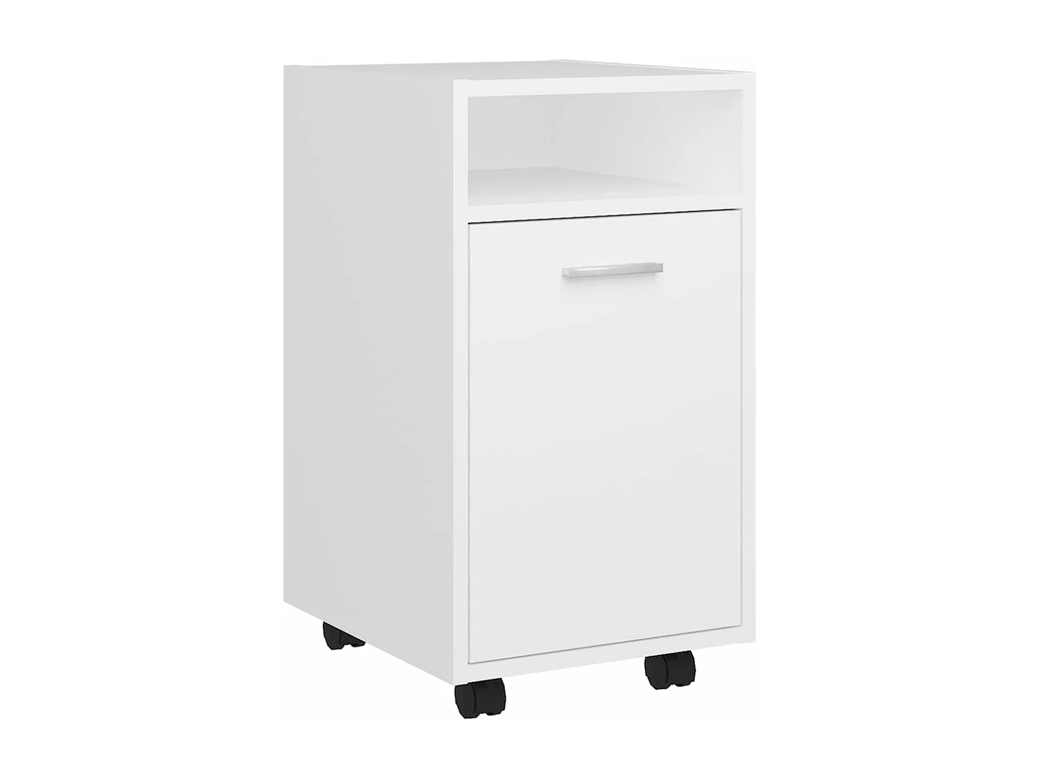 Armoire latérale avec roues Blanc 33x38x60