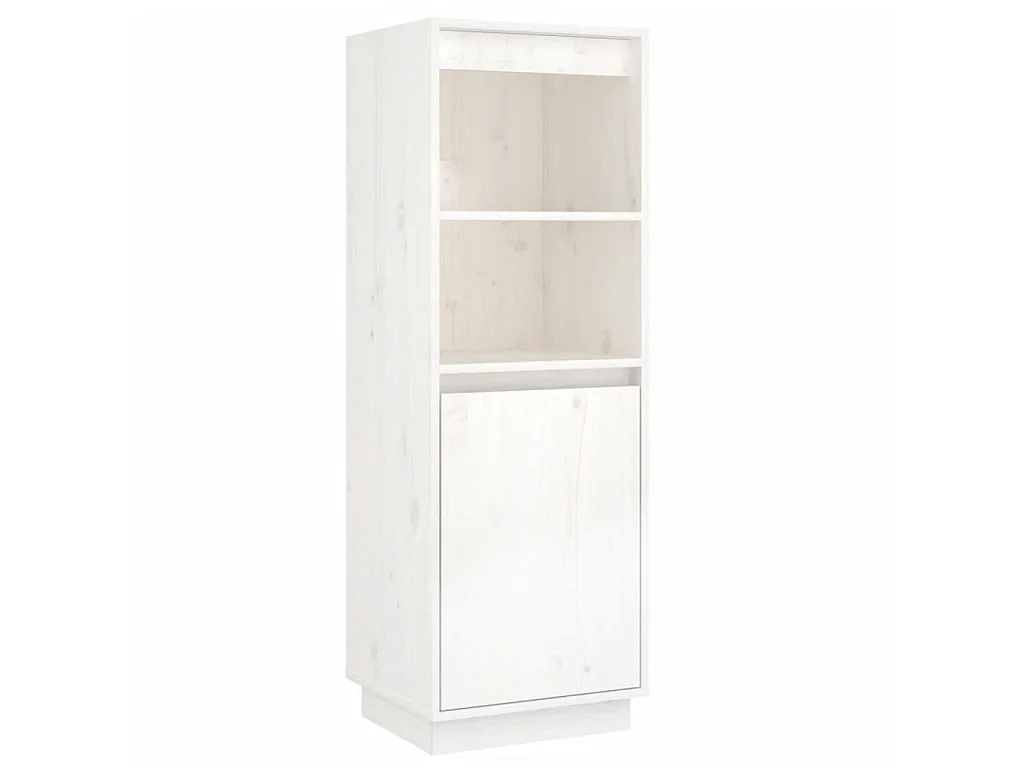 Rangement Blanc 37x34x110 Bois massif de pin