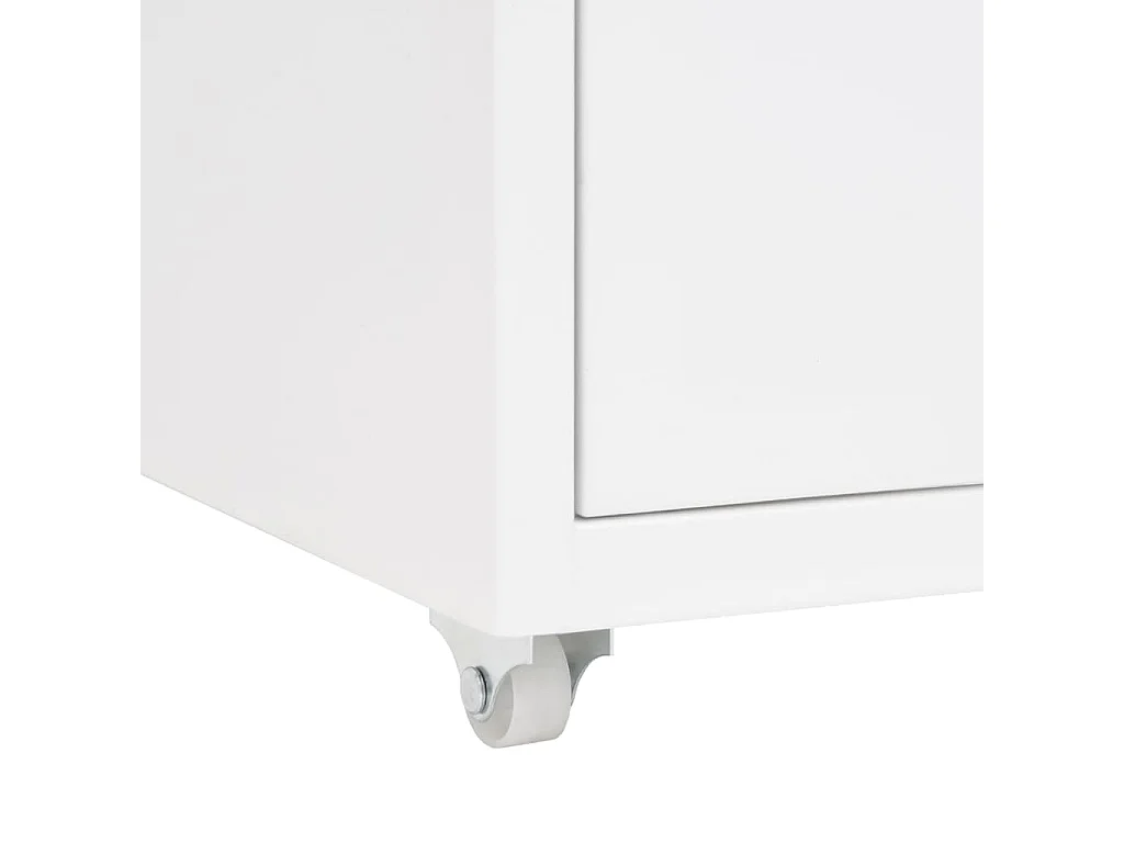Classeur mobile Blanc 28x41x69 Métal 2