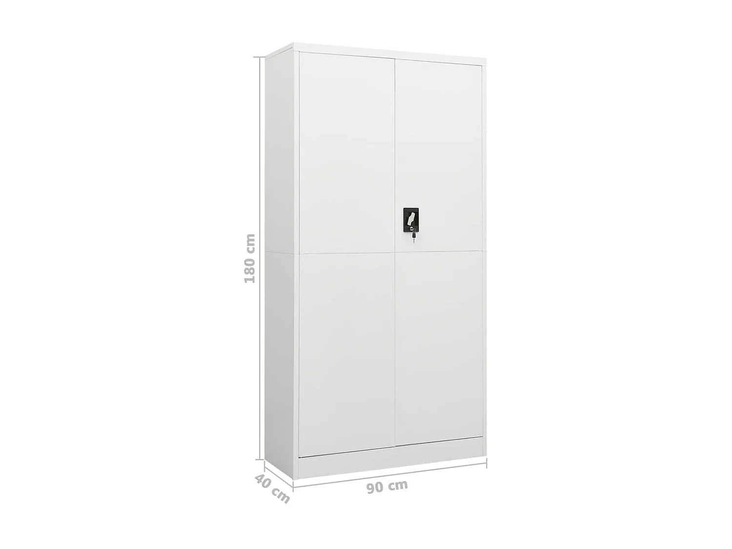 Armoire à casiers Blanc 90x40x180 Acier