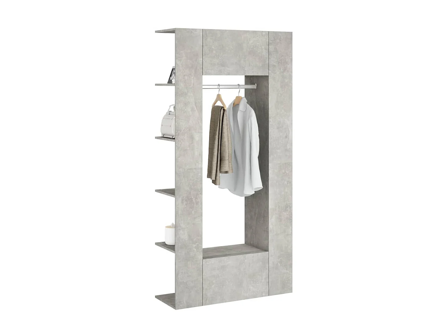 Armoires de couloir 2 pcs Gris béton Bois d'ingénierie