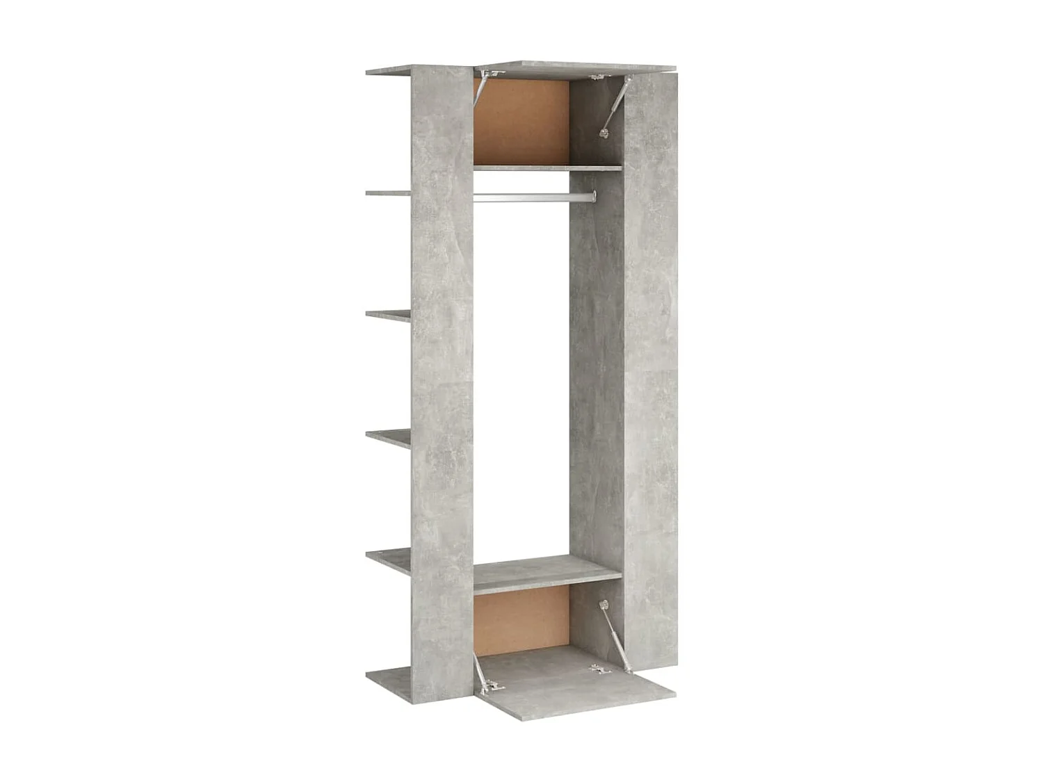Armoires de couloir 2 pcs Gris béton Bois d'ingénierie