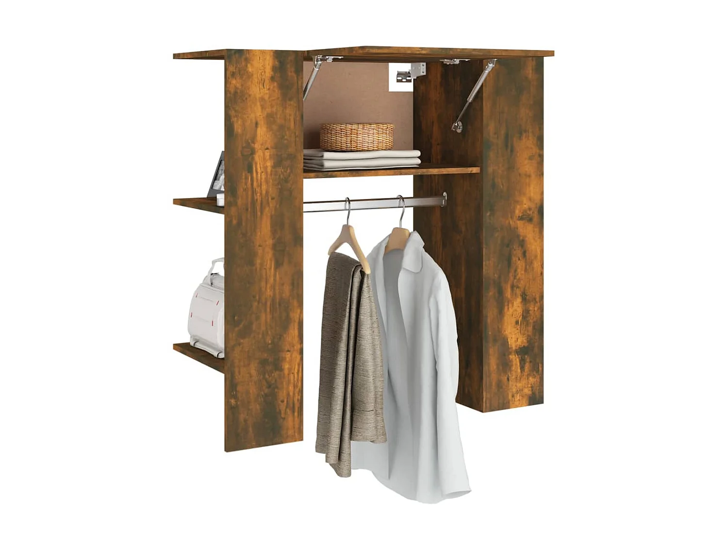 Armoire de couloir Chêne fumé 97,5x37x99 Bois d'ingénierie