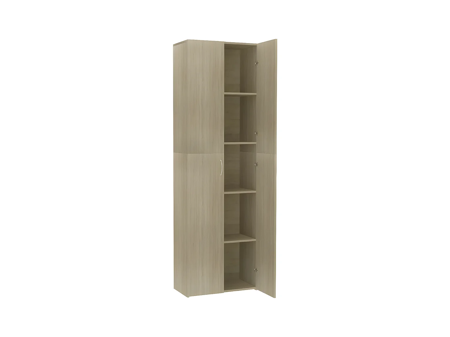Armoire de bureau 2 portes chêne clair Ousti