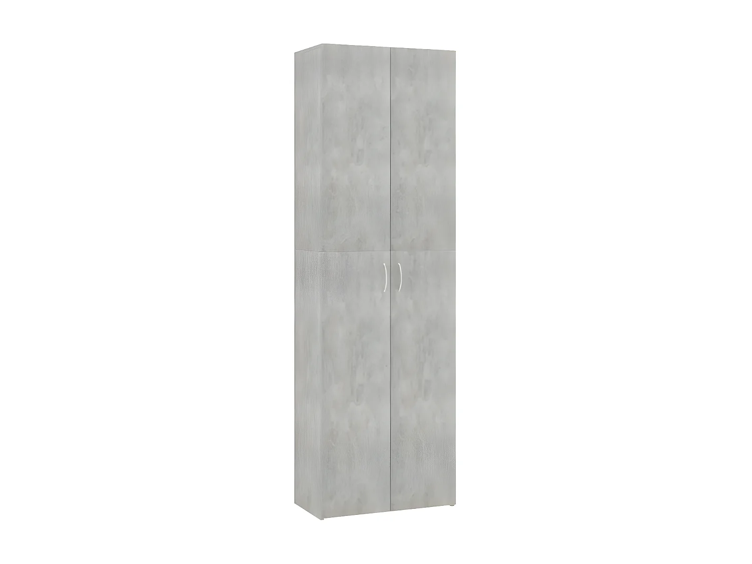 Armoire de bureau 2 portes bois gris effet béton Ousti