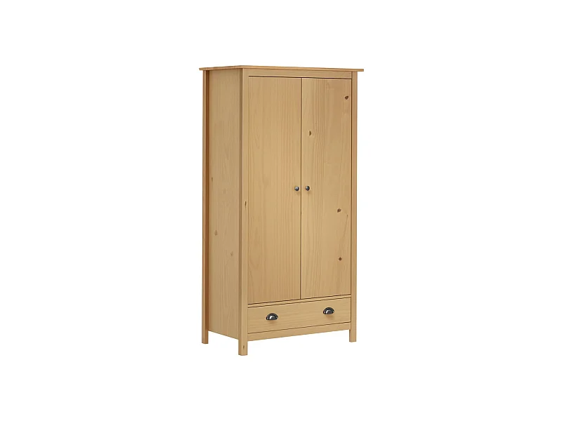 Garde-robe à 2 portes Hill Range 89x50x170 Pin solide