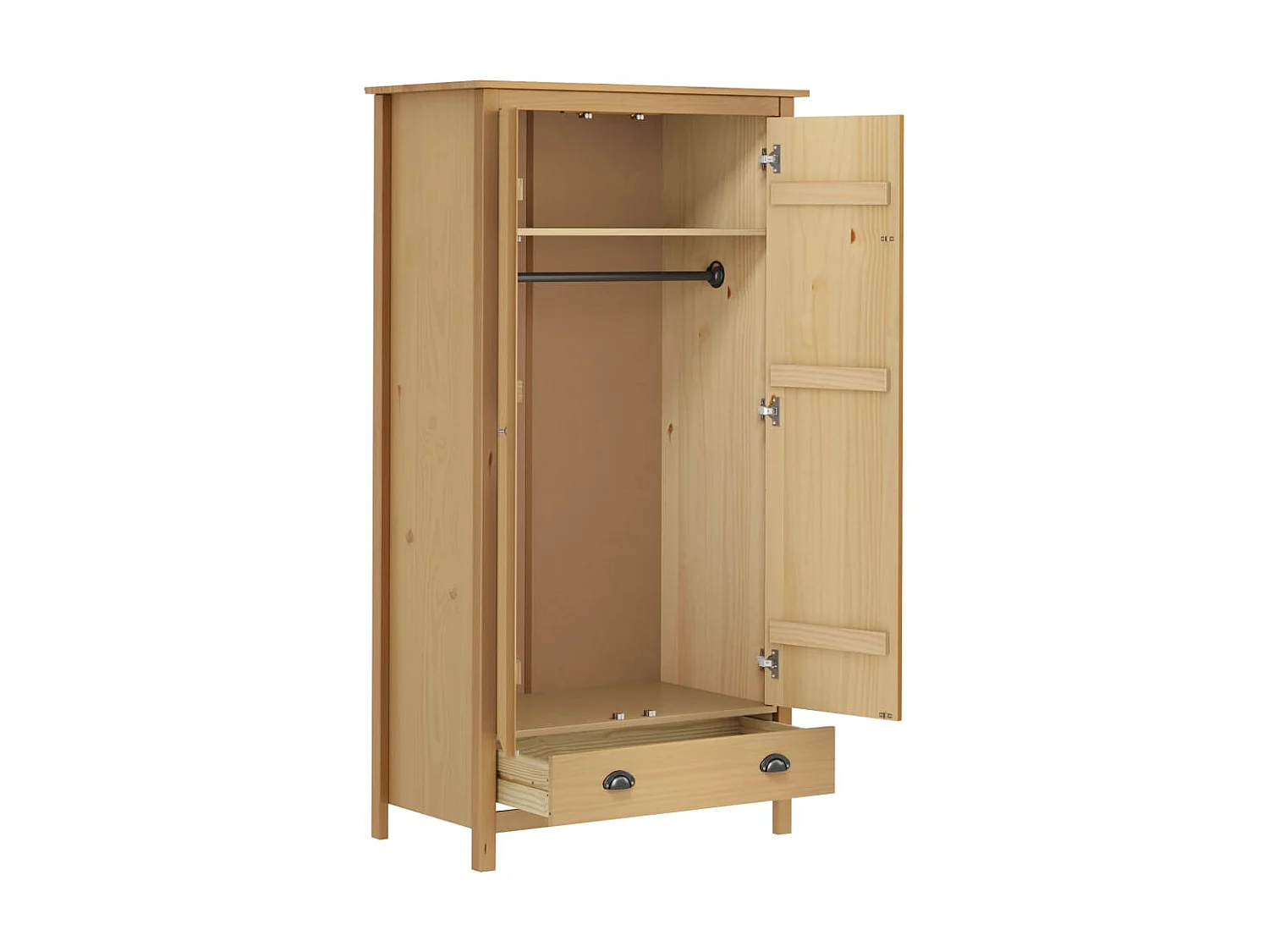 Garde-robe à 2 portes Hill Range 89x50x170 Pin solide