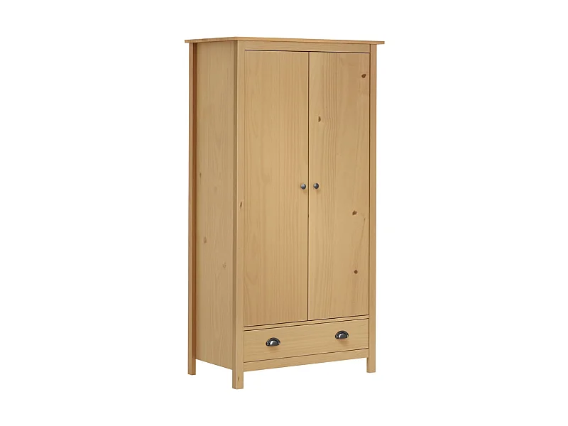 Garde-robe à 2 portes Hill Range 89x50x170 Pin solide