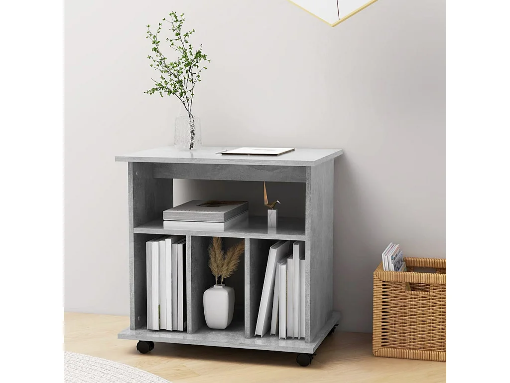 Armoire à roulettes Gris béton 60x45x60