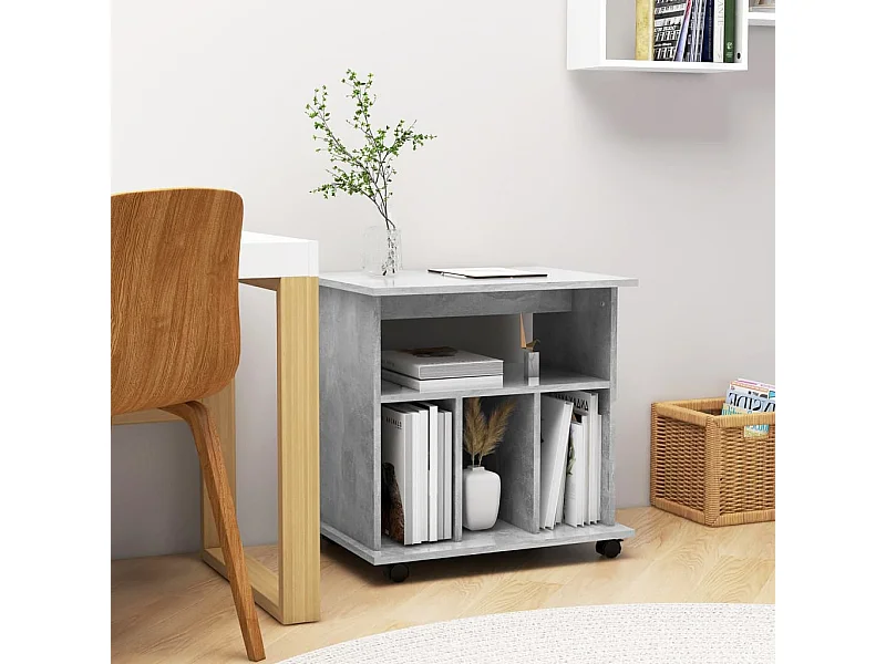 Armoire à roulettes Gris béton 60x45x60