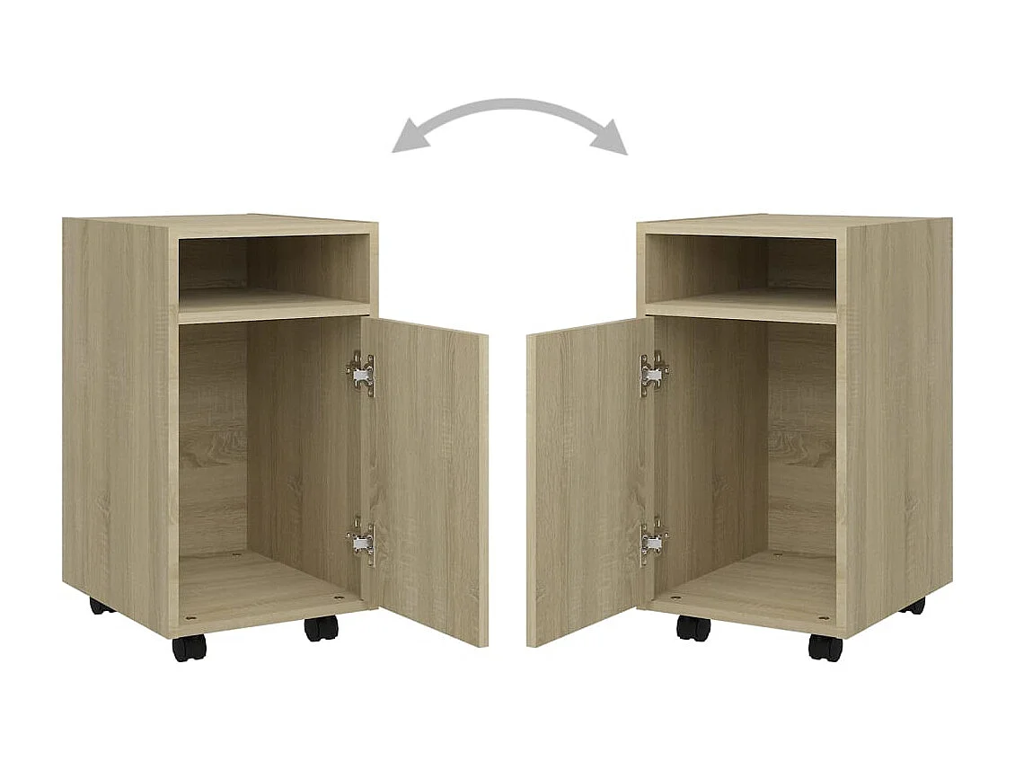 Armoire latérale avec roues Chêne Sonoma 33x38x60