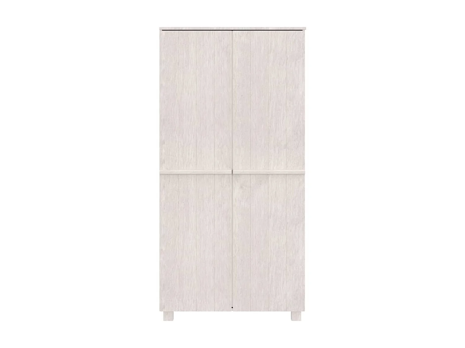 Garde-robe Blanc 89x50x180 Bois massif de pin