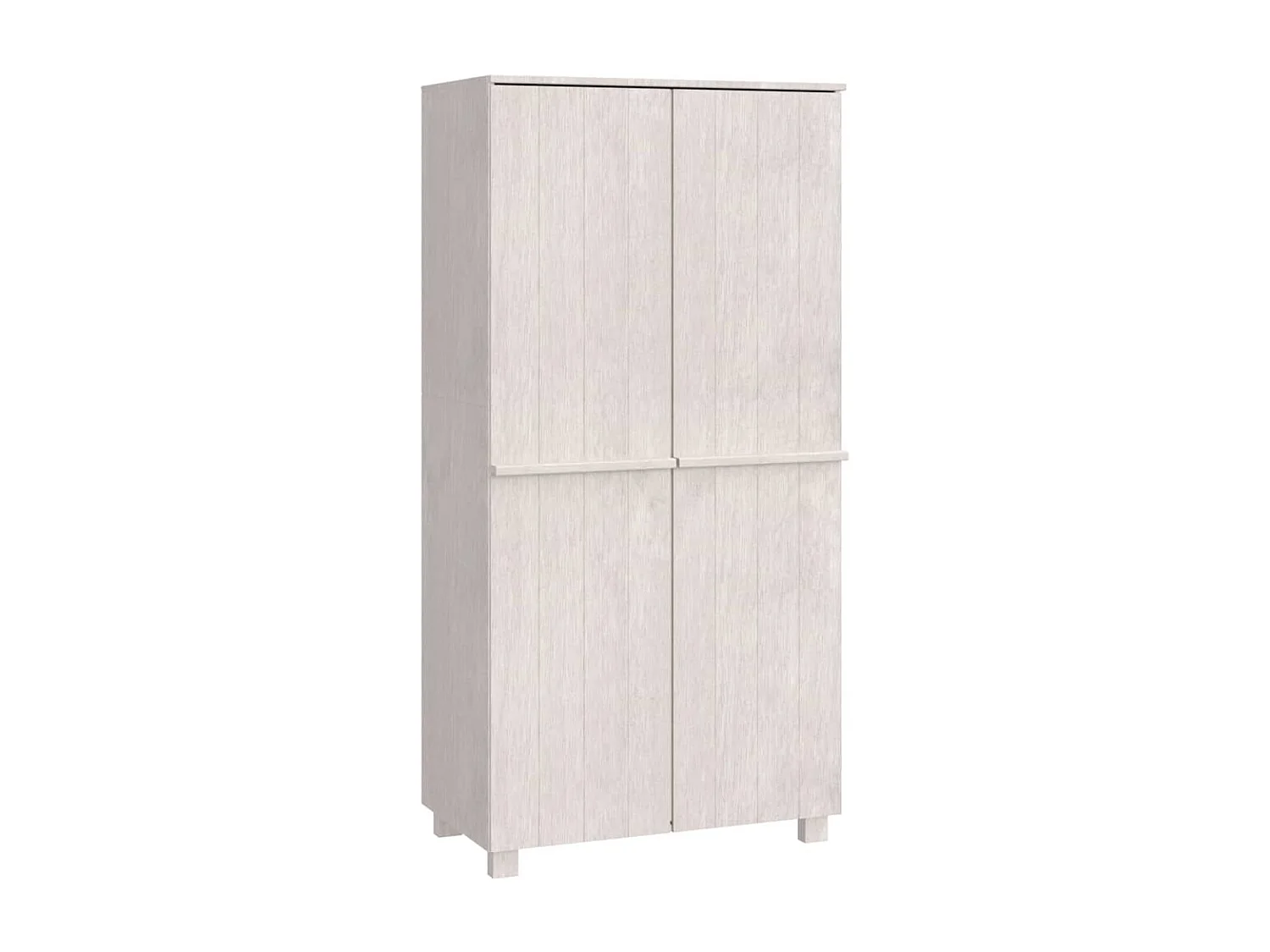 Garde-robe Blanc 89x50x180 Bois massif de pin