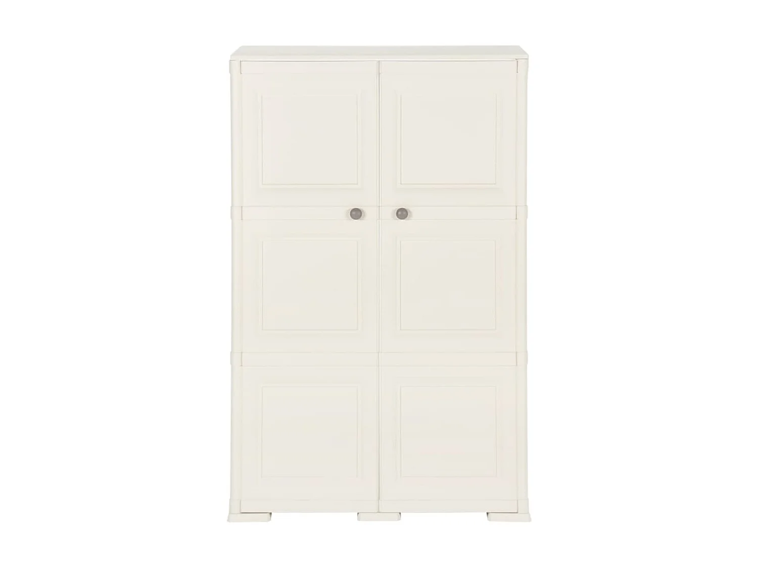 Armoire en plastique 79x43x125 Design de bois Crème