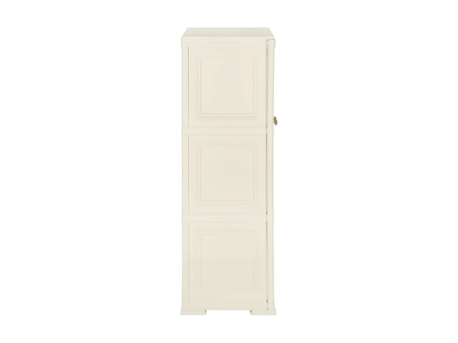Armoire en plastique 79x43x125 Design de bois Crème