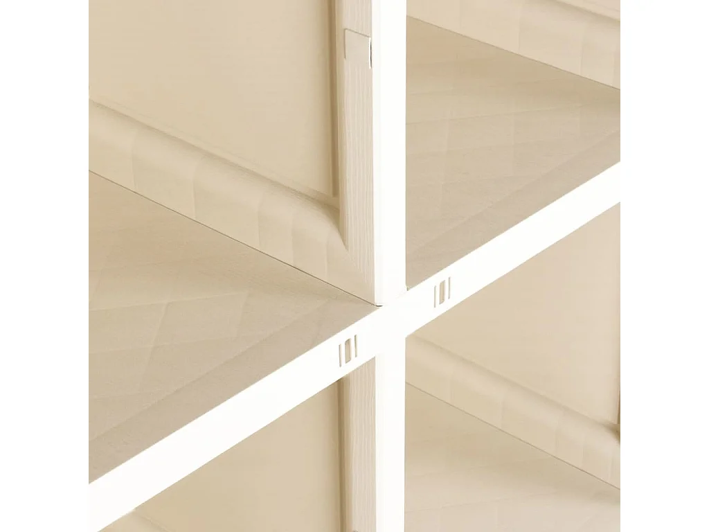 Armoire en plastique 79x43x125 Design de bois Crème