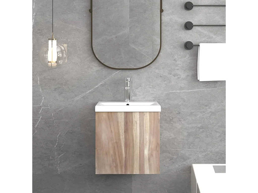 Armoire murale de salle de bain 41x38x40 Bois de teck solide