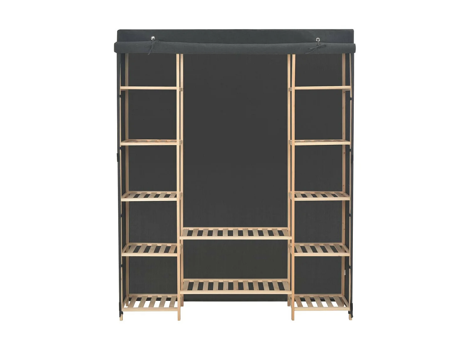 Garde-robe Gris 135 x 40x170 Tissu