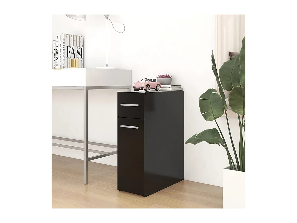 Armoire d'apothicaire Noir 20x45,5x60
