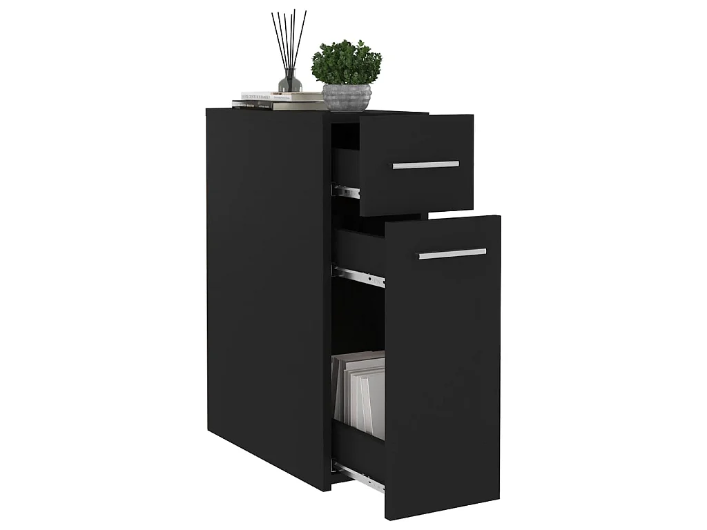 Armoire d'apothicaire Noir 20x45,5x60