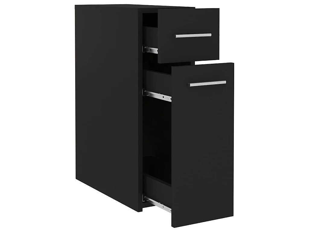 Armoire d'apothicaire Noir 20x45,5x60